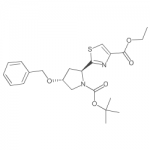 ethyl 2-((2S,4R)-4-(benzyloxy)-1-(tert-butoxycarbonyl)pyrrolidin-2-yl)thiazole-4-carboxylate