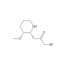 1-bromo-3-((2R,3R)-3-methoxypiperidin-2-yl)propan-2-one 1-bromo-3-((2R,3R)-3-methoxypiperidin-2-yl)propan-2-one