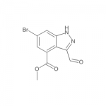 1H-Indazole-4-carboxylic acid, 6-bromo-3-formyl-, methyl ester