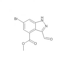 1H-Indazole-4-carboxylic acid, 6-bromo-3-formyl-, methyl ester 1H-Indazole-4-carboxylic acid, 6-bromo-3-formyl-, methyl ester