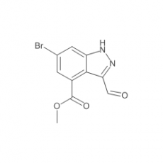 1H-Indazole-4-carboxylic acid, 6-bromo-3-formyl-, methyl ester