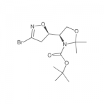 3-Oxazolidinecarboxylic acid, 4-[(5R)-3-bromo-4,5-dihydro-5-isoxazolyl]-2,2-dimethyl-, 1,1-dimethylethyl ester, (4R)-
